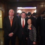 Jack Klues '77 with Jimmy Kowalczyk '16 and Chancellor Wise