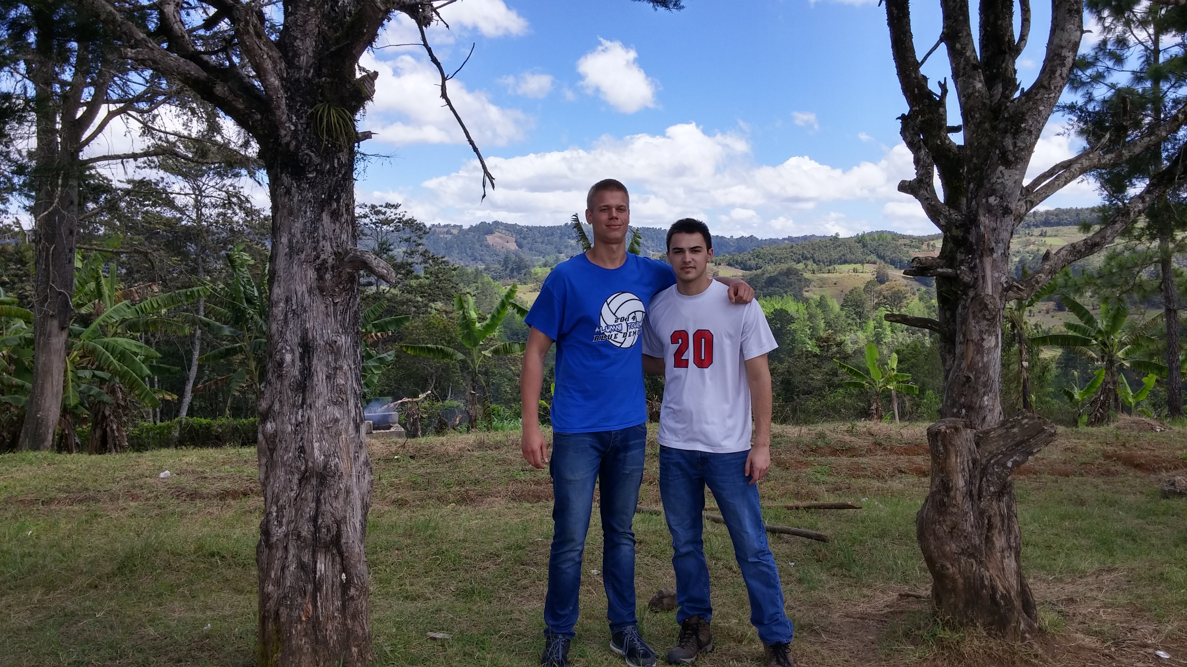 Joe and I overlooking the view at the school in El Cacao.